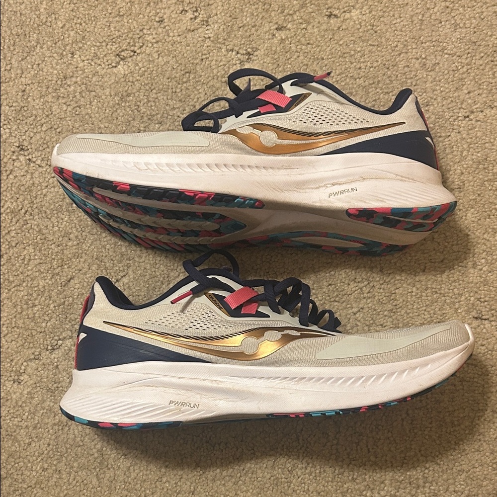 Saucony Men’s Athletic Shoes - Gold, Navy, and Pink